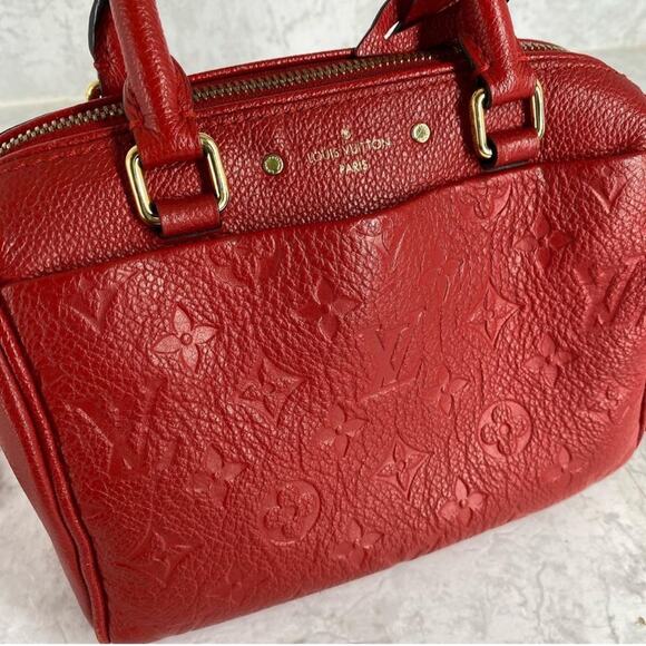 Louis Vuitton Empreinte Speedy 20 Cherry Red NM Bandouliere leather mini LV bag - Picture 15 of 15